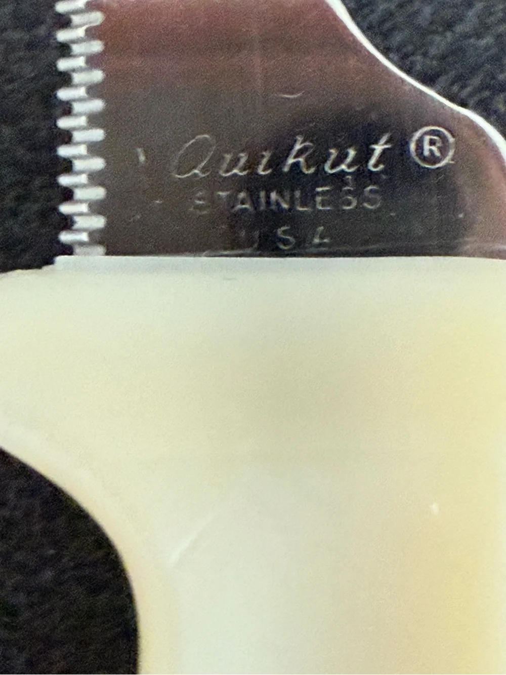 Vintage Quikut Ivory Serrated Knives - USA Stainless with Bakelite Handles